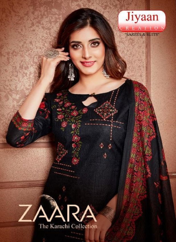 Jiyaan Zaara Fancy Designer Fancy Regular Casual Wear Printed Cotton Salwar Suit Collection
