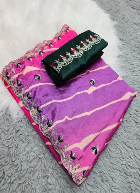 JK Designer Chinon Party Wear Sarees Wholesale Price In Surat
