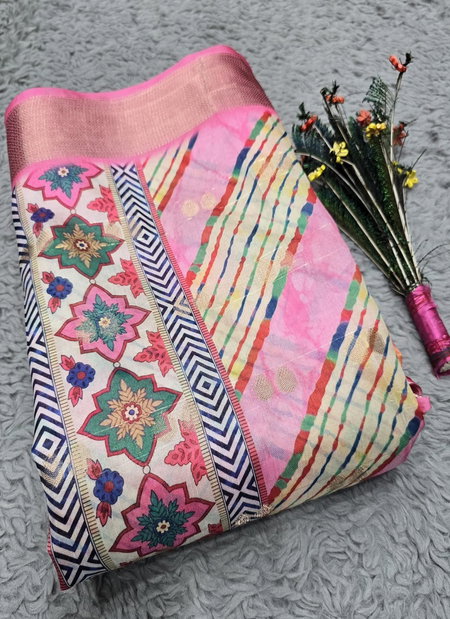 Jk Designer Lehriya Rich Pallu Digital Printed Sarees Wholesale Price In Surat