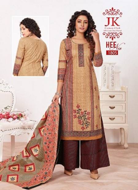 Jk Heena 18 Latest Fancy Regular Wear Printed Cotton Salwar Suit Collection Catalog