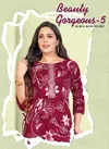 Jlf Beauty Gorgeous 5 Rayon Foil Printed Kurtis Wholesale Shop In Surat