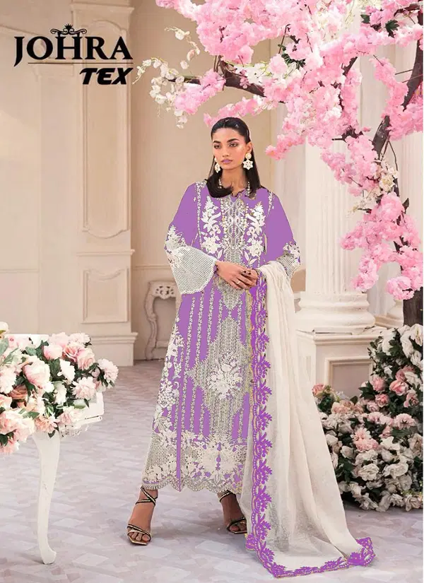 Johra JT 147 H Rayon Cotton Embroidery Pakistani Suit Wholesale Online