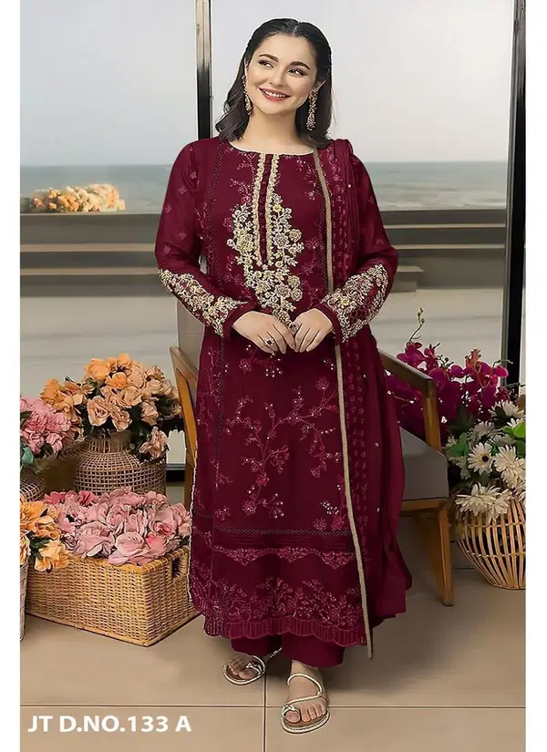 Johra Tex 133 and D Embroidered Pakistani Salwar Kameez Exporters In India