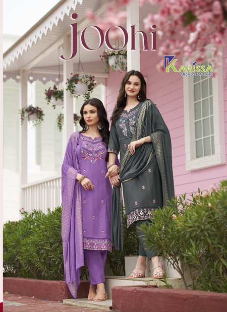 Joohi By Karissa Viscose Vatican Kurti With Bottom Dupatta Wholesale Online
