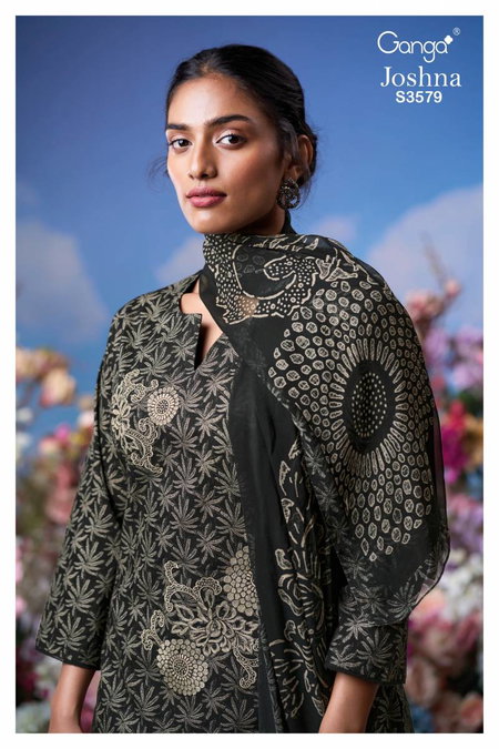 Joshna By Ganga Cotton Printed Embroidered Salwar Suit Online Wholesale