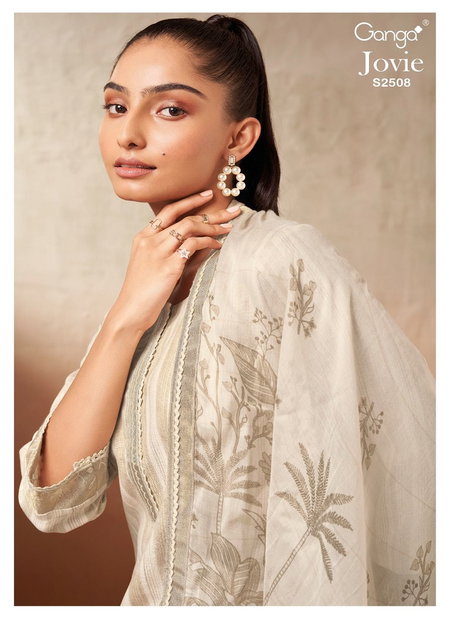 Jovie 2508 By Ganga Patch Embroidery Printed Dress Material Wholesale Shop In Surat