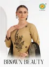 Jt Brown Beauty Rayon Embroidered Dress Material Exporters In India