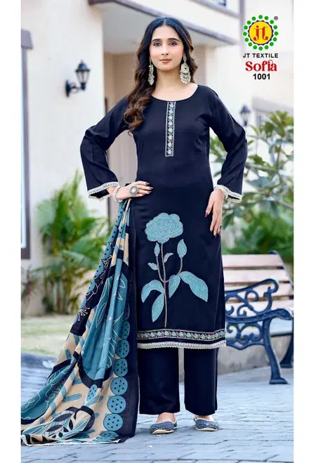 Sofia Vol 1 By Jt Rayon With Bites Work Dress Material Wholesale Online
