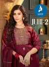 Juhi 2 By Kaya Embroidery Designer Kurti With Bottom Dupatta Wholesale Shop In Surat