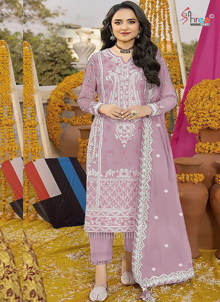 K 5086 colour By Shree Faux Georgette Pakistani Suit Wholesalers In Delhi Catalog