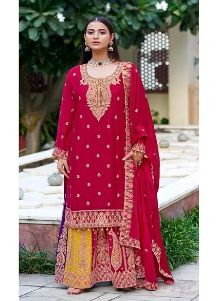 K 5170 By Shree Fabs Chinon Embroidery Salwar Suits Suppliers In India