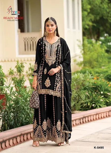 K 5495 A To D By Shree Fabs Chinon Wholesale Pakistani Readymade Suits In India
