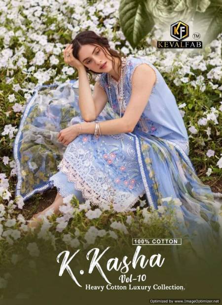 K Kasha Vol 10 By Keval Printed Heavy Cotton Pakistani Dress Material Wholesalers In Delhi Catalog