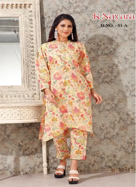 K Nayara Designer Printed Jaipuri Cotton Kurti With Bottom Wholesale Shop In Surat
