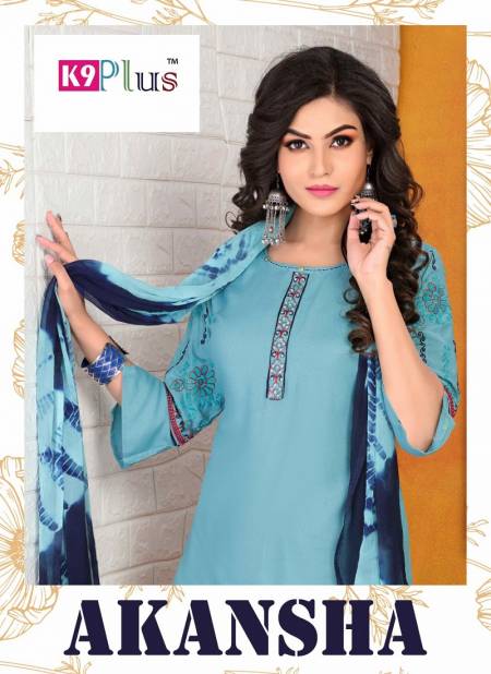 K9 Plus Akansha Latest Fancy Designer Ethnic Wear Heavy Rayon With Embroidery Work Readymade Sharara Suit Collection
 Catalog