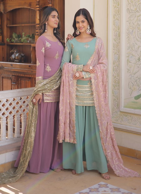 KA 1079 Wedding Wear Palazzo Readymade Suits Wholesale Market Surat