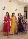 KA 1103 Embroidery Faux Georgette Gown With Dupatta Wholesale Price In Surat