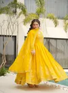 KA 1162 Faux Blooming Embroidery Designer Gown With Dupatta Wholesale Online