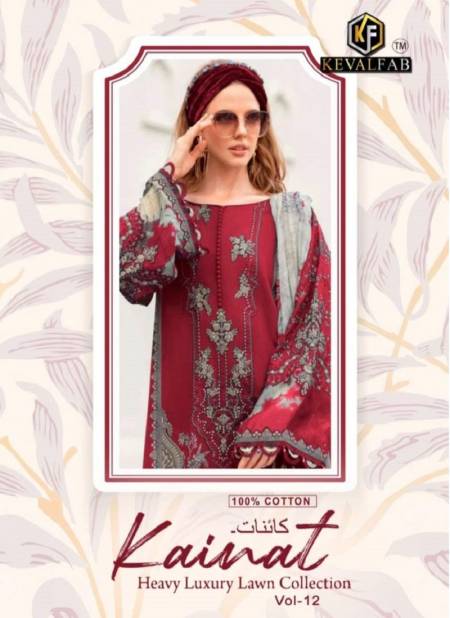 Kainnat Vol 12 By Keval Printed Lawn Cotton Pakistani Dress Material Orders In India
 Catalog