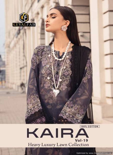 Kaira Vol 19 By Keval Printed Lawn Cotton Pakistani Dress Material Wholesale Price In Surat
 Catalog