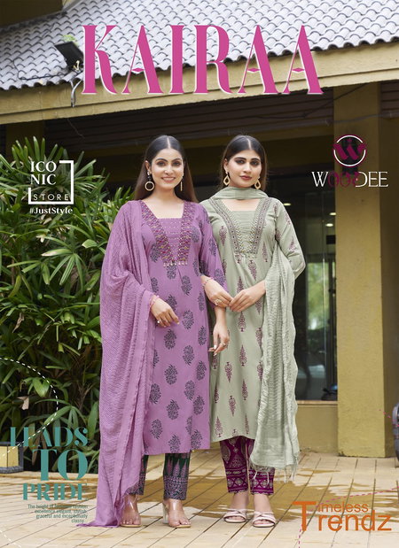 Kairaa By Woodee Rayon Kurti With Bottom Dupatta Wholesalers In Surat
