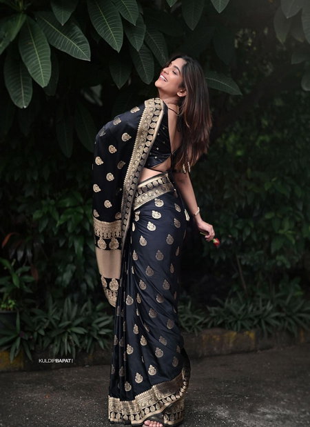 Kala Black By Aab Art Silk Party Wear Saree Suppliers In India