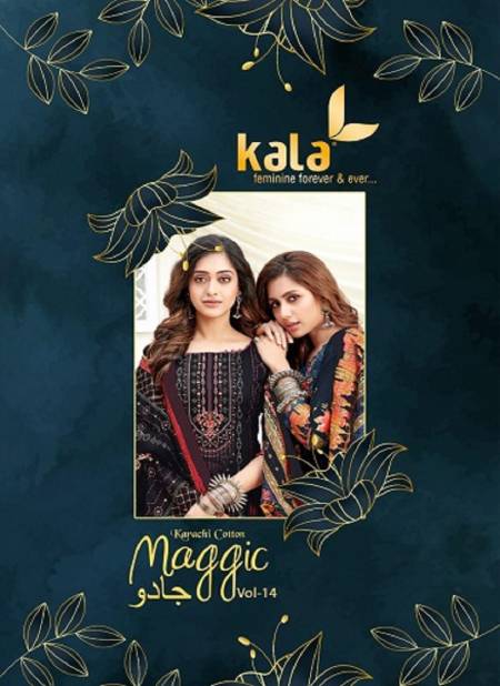 Kala Maggic 14 Latest fancy Regular Wear Pure Premium Cotton Karachi Dress Materials Collection Catalog