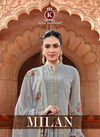 Kala Milan Designer Fancy Wedding Wear Georgette Worked Top With Four Side Less Dupatta Dress Material Collection
