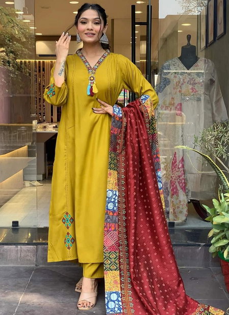 Kalaai Chanderi Designer Kurti With Bottom Dupatta Wholesale Market In Surat
