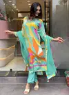Kalaai Designer Viscose Silk Printed Kurti With Bottom Dupatta Suppliers In India