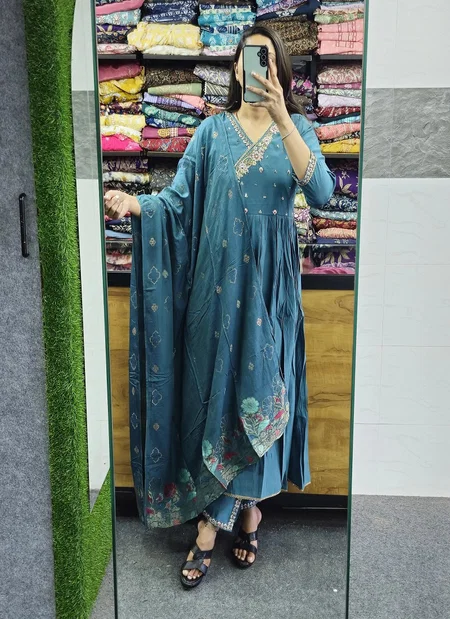Kalaai Fashion Viscose Roman Silk Designer Kurti With Bottom Dupatta Wholesalers In Delhi
