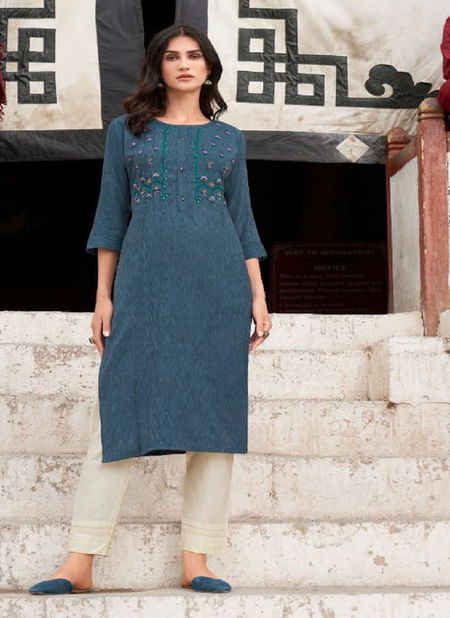 Kalaroop Nexon Fancy Ethnic Wear Rayon With Embroidery Work  Kurtis Collection
 Catalog