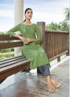 Kalaroop Pears Fancy Wear Designer Rayon Fancy Hand Work Kurti Collection

