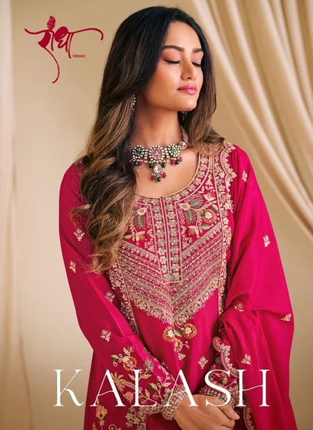 Kalash By Radha Trendz Chinon Readymade Suits Wholesale Online