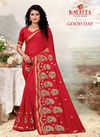 Kalista Good Day Latest Fancy Designer Festive Wear Vichitra Silk Embroidery Work Saree Collection
