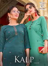 KALP Vol-1 Latest Fancy Designer Festive Wear Heavy Magic Slub with Heavy Value Added Embroidery Work Kurtis Collection