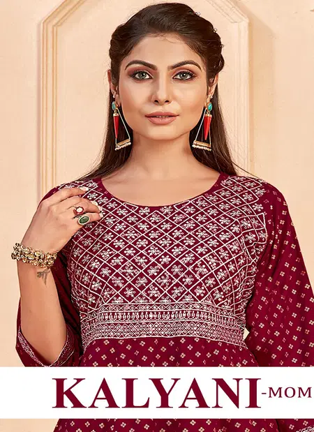 Kalyani By Sangeet Rayon Gold Printed Anarkali Kurti Wholesale Price In Surat
