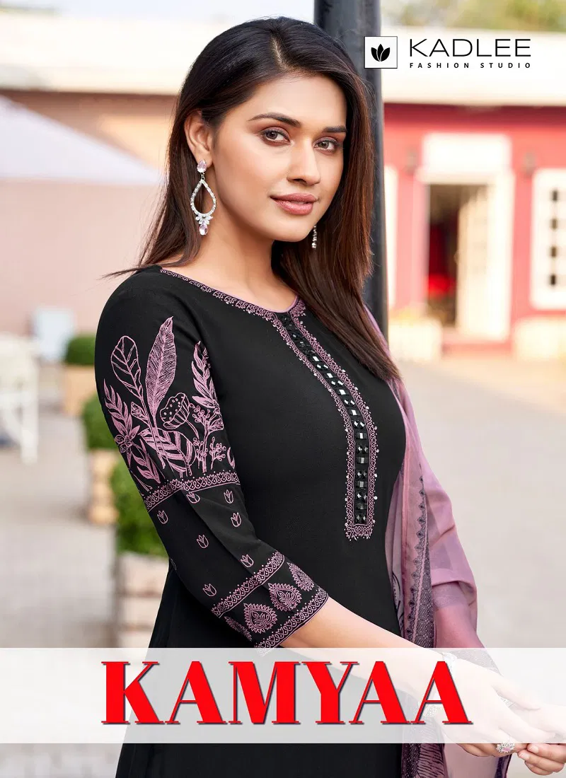 Kamyaa By Kadlee Rayon Printed Designer Kurti With Bottom Orders In India