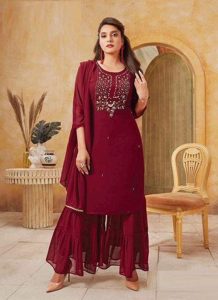 Kanasu Luycee Exclusive Fancy Festive Wear Heavy Georgette Ready Made Collection Catalog