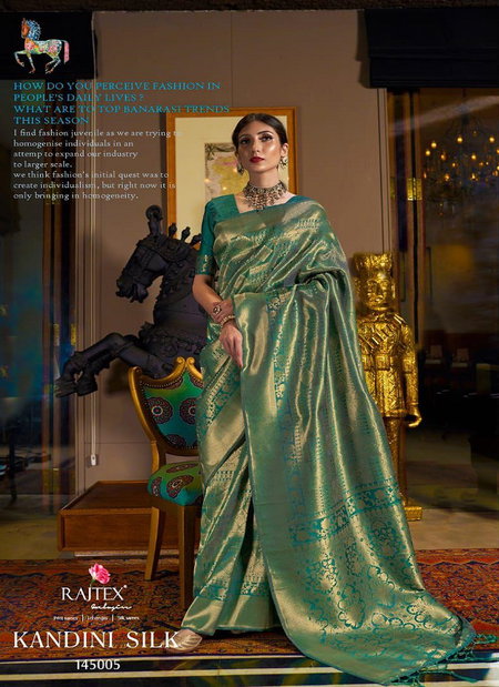 Kandini Silk 145005 By Rajtex Handloom Weaving Silk Sarees Wholesale Market In Surat