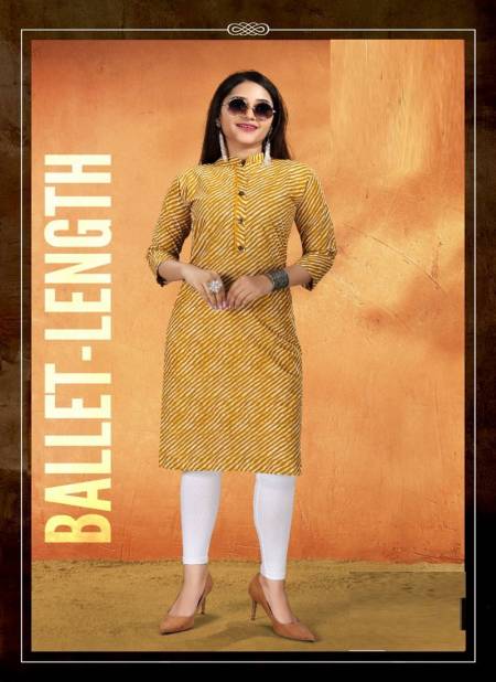 Kanha Leheriya Pure Cotton Printed Regular Wear Kurti Collection Catalog
