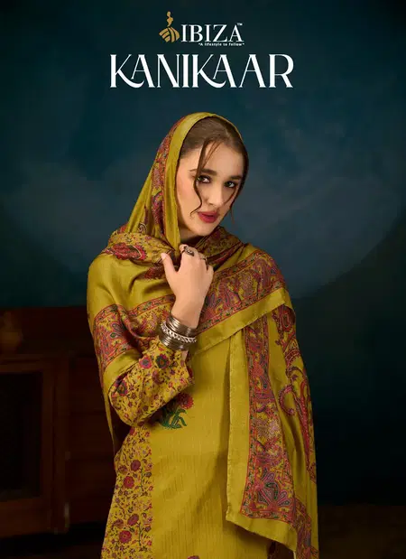 Kanikaar By Ibiza Viscose Pashmina Printed Wholesale Dress Matrial In India
