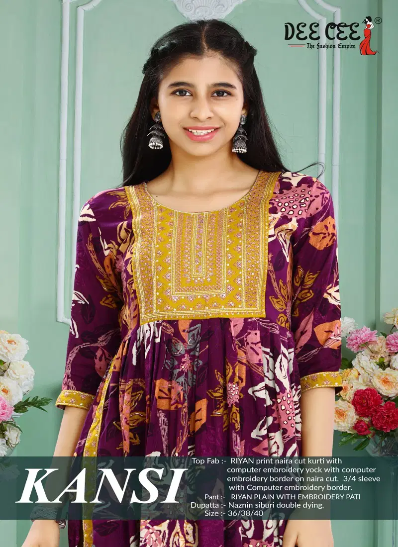 Kansi By Deecee Rayon Printed Kurtis With Bottom Dupatta Exporters In India Catalog