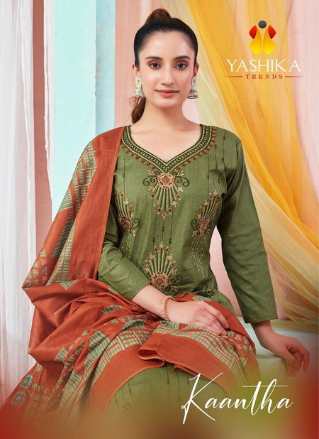 Kantha By Yashika Exclusive Neck Cotton Dress Material Exporters In India Catalog