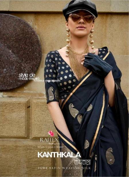 Kanthkala 382001 TO 382006 By Rajtex Pure Satin Handloom Weaving Silk Weddinge Wear Saree Suppliers In India Catalog