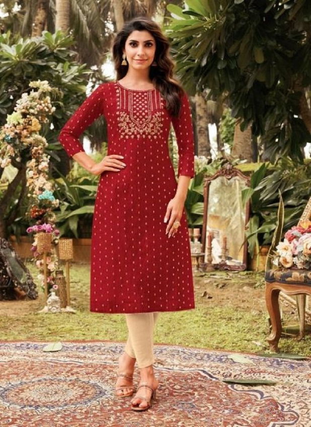 Kapil Trendz Amory 7 Embroidery Wholesale Kurti Collection