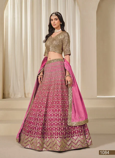 Karishma By Mehvish Chinon Silk Wholesale Designer Lehenga Choli Suppliers In Mumbai
