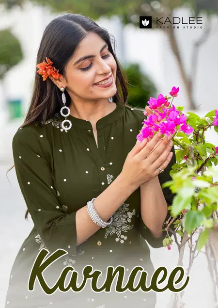 Karnaee By Kadlee Rayon Printed Best Kurti With Bottom Wholesale Shop In Surat
