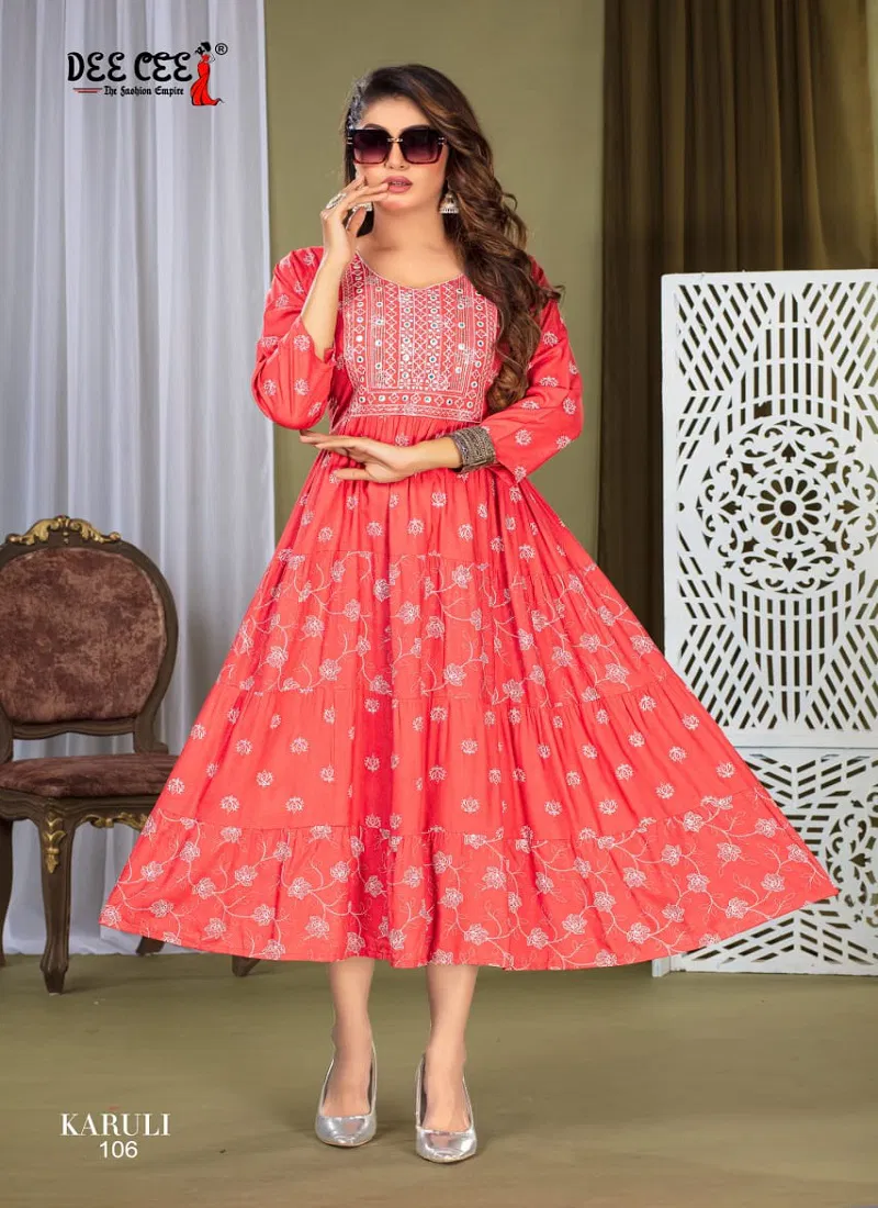 Karuli 1 By Deecee Fancy Plain Anarkali Kurtis Wholesale Shop In Surat Catalog