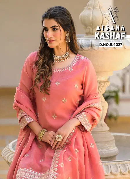 Kashaf By Afsana Fandy Crush Embroidery Readymade Suits Exporters In India
